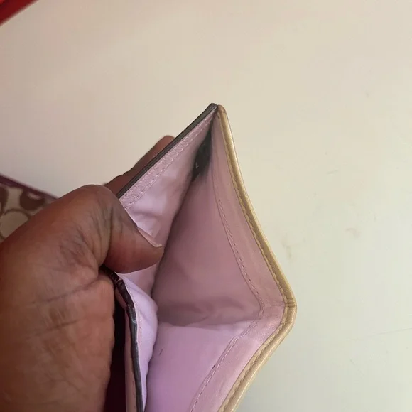 Preowned Coach Tan Wallet with Gold Accents - Picture 6 of 8